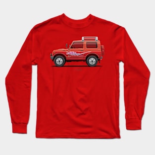 Jimny JA11 SJ410 Red - Side Long Sleeve T-Shirt